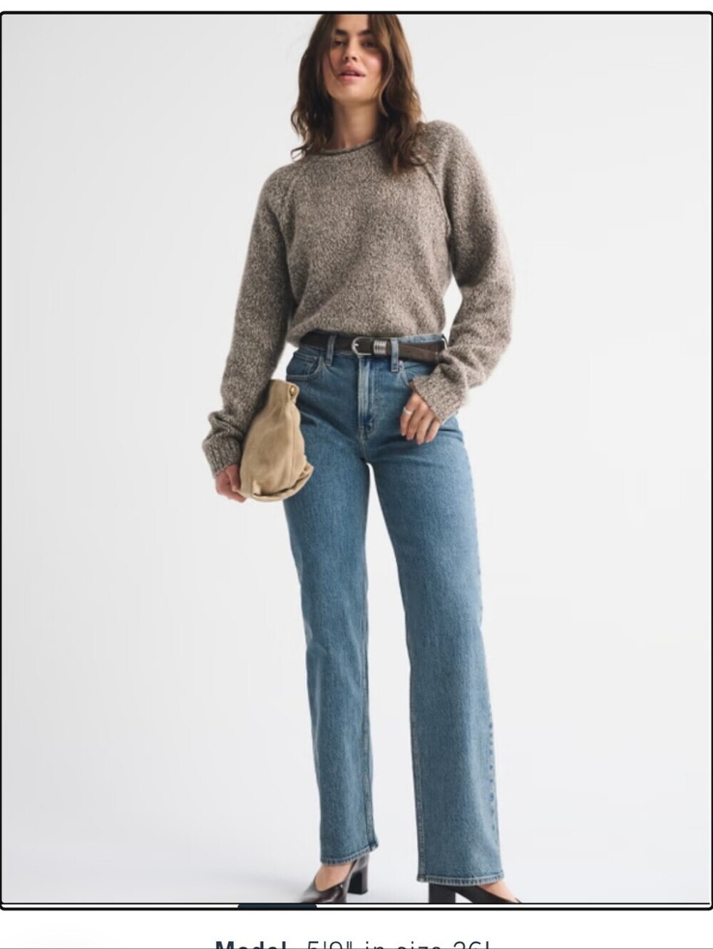 Abercrombie Curve Love High Rise 90s Jean Split Hem Size 8